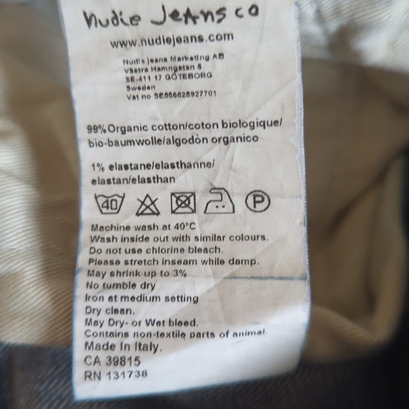 Men’s Nudie Jeans Grim Tim Dry Navy - Picture 11 of 12